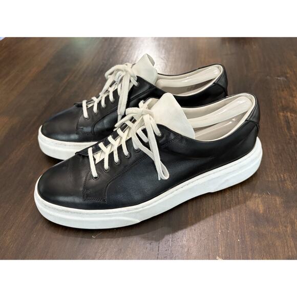 Sebastian Cruz Couture Black Leather Sneakers 40 Size 7.5 $995
